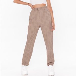 Check Print Tapered Pant